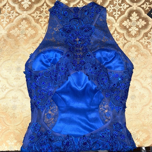 Royal Blue Long Prom Dress - Picture 3 of 4